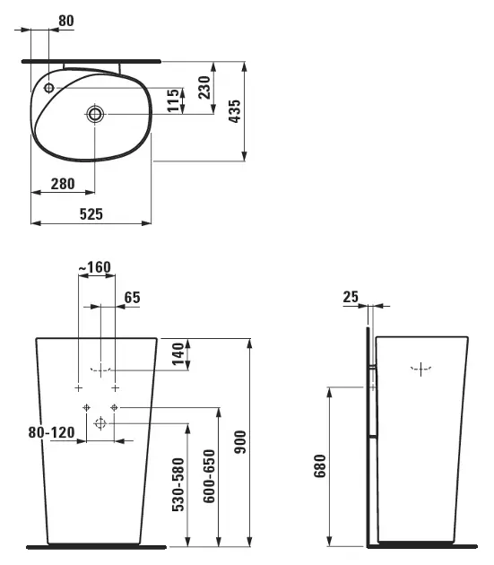 Laufen - Palomba Collection - Mosdó - H8118040001041 – 2. kép