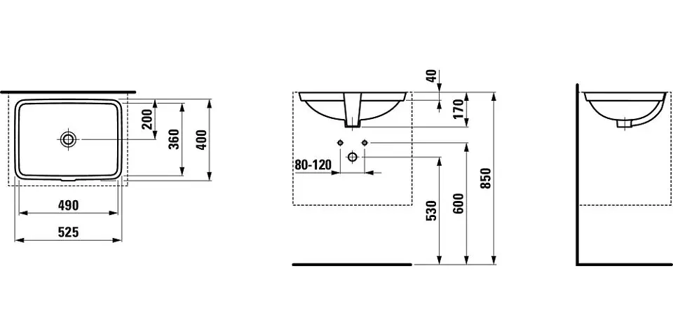 Laufen - Pro A - Mosdó - H8119614001091 – 2. kép