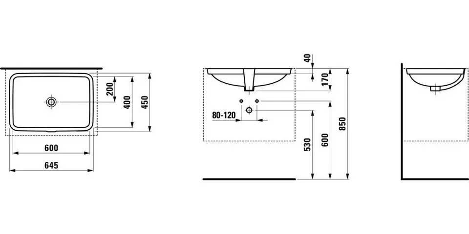 Laufen - Pro A - Mosdó - H8119690001091 – 2. kép
