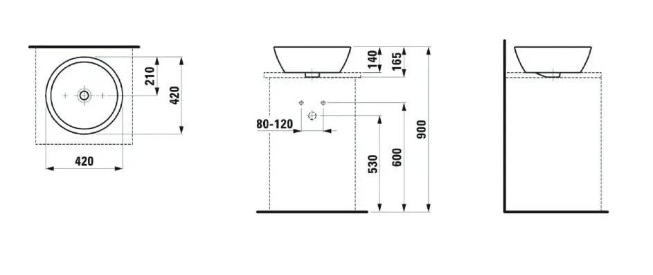 Laufen - Pro A - Mosdó - H8129624001091 – 2. kép
