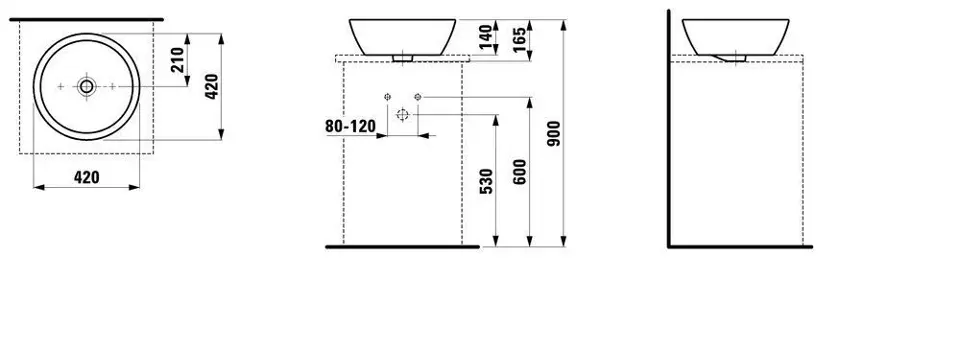 Laufen - Pro - Mosdó - H8129620001091 – 2. kép