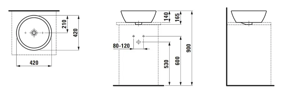 Laufen - Pro - Mosdó - H8129620001121 – 2. kép