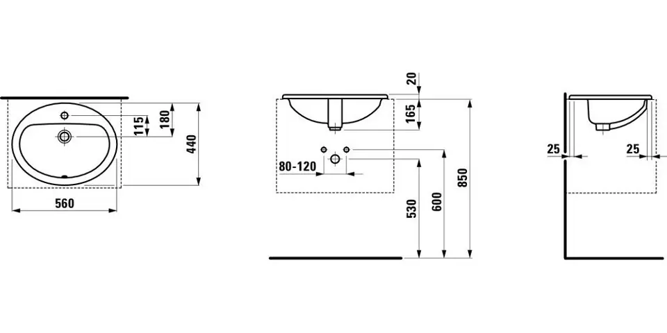 Laufen - Pro - Mosdó - H8139510001041 – 2. kép