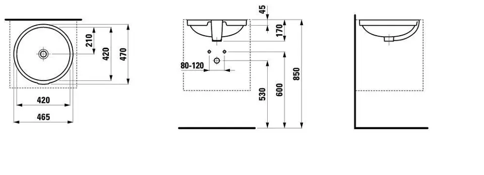Laufen - Pro - Mosdó - H8189614001091 – 2. kép