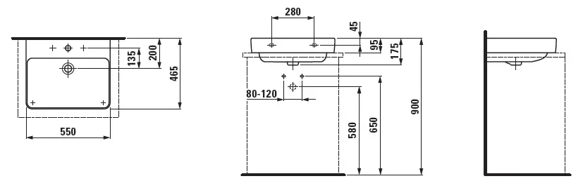 Laufen - Pro S - Mosdó - H8169620001081 – 2. kép