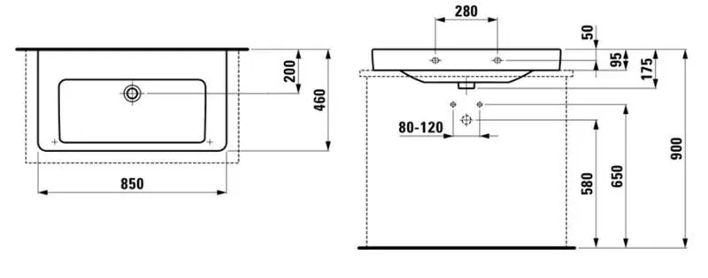 Laufen - Pro S - Mosdó - H8169654001091 – 2. kép