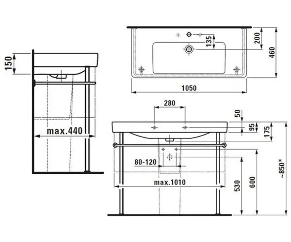 Laufen - Pro S - Mosdó - H8169660001041 – 2. kép