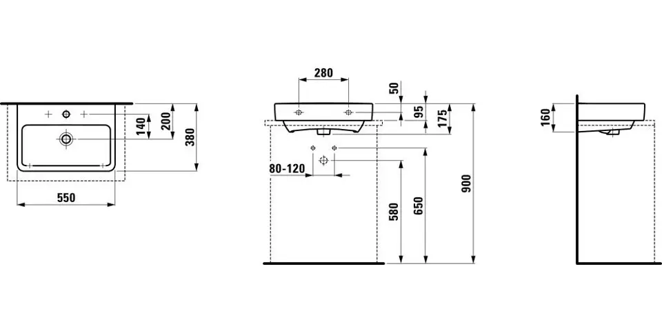 Laufen - Pro S - Mosdó - H8179580001041 – 2. kép