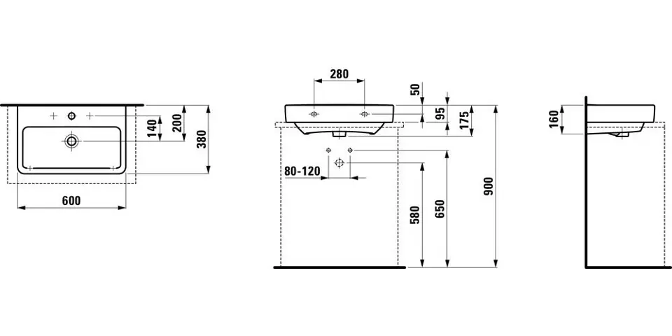 Laufen - Pro S - Mosdó - H8179594001041 – 2. kép
