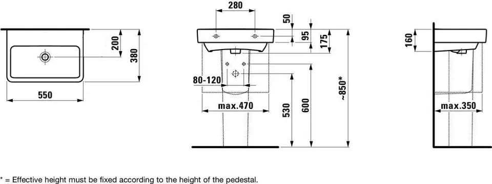 Laufen - Pro S - Mosdó - H8189584001091 – 2. kép
