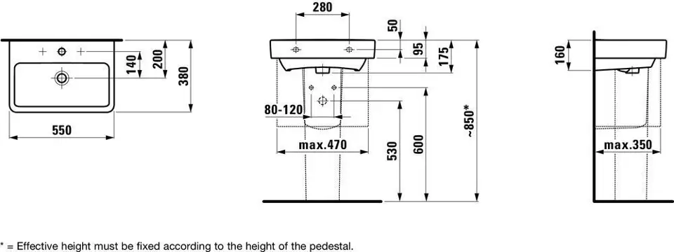 Laufen - Pro S - Mosdó - H8189584001561 – 2. kép