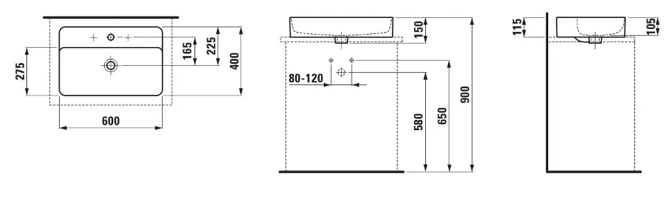 Laufen - VAL - Mosdó - H8122857161041 – 2. kép