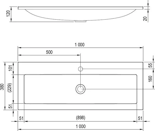Ravak - Clear - Mosdó - XJJ01110000 – 2. kép