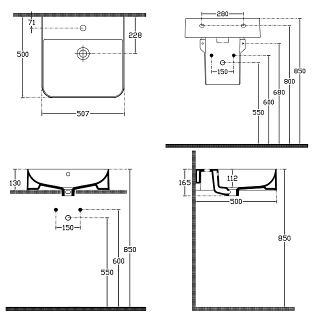 Sapho - Isvea Sott Aqua - Mosdó - 10SQ51051 – 2. kép