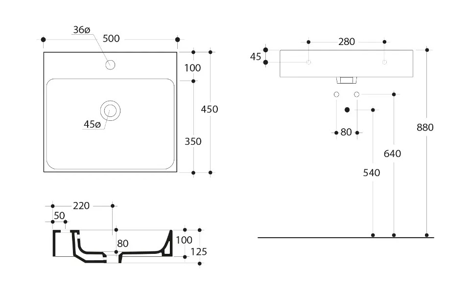 Sapho - Kerasan Cento - Mosdó - 353001 – 2. kép