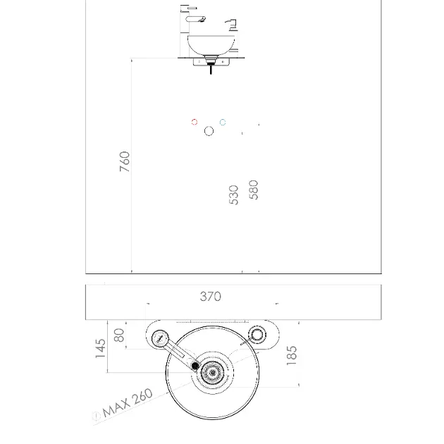 Sapho - Tetris - Mosdó - TZ424-01 – 2. kép