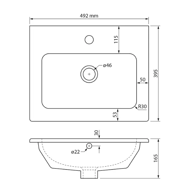 Sapho - Washbasins - Mosdó - 44050 – 2. kép