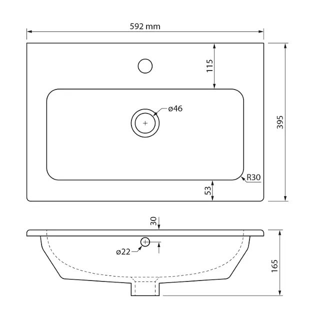 Sapho - Washbasins - Mosdó - 44060 – 2. kép