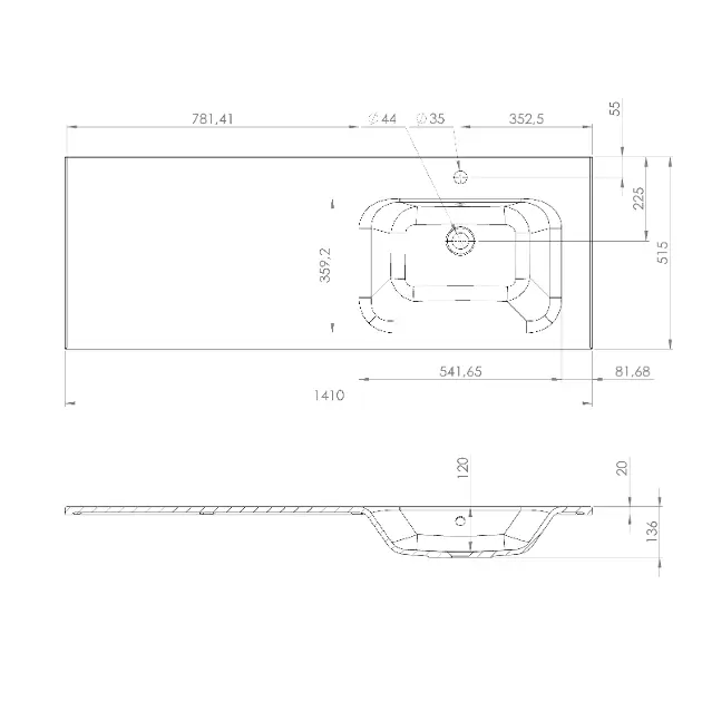 Sapho - Washbasins - Mosdó - AC141R – 2. kép