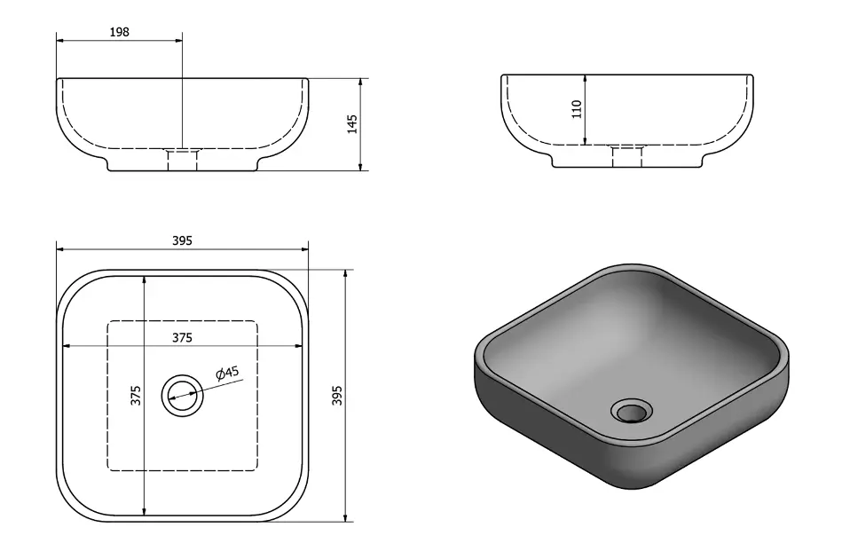 Sapho - Washbasins - Mosdó - AR423 – 2. kép
