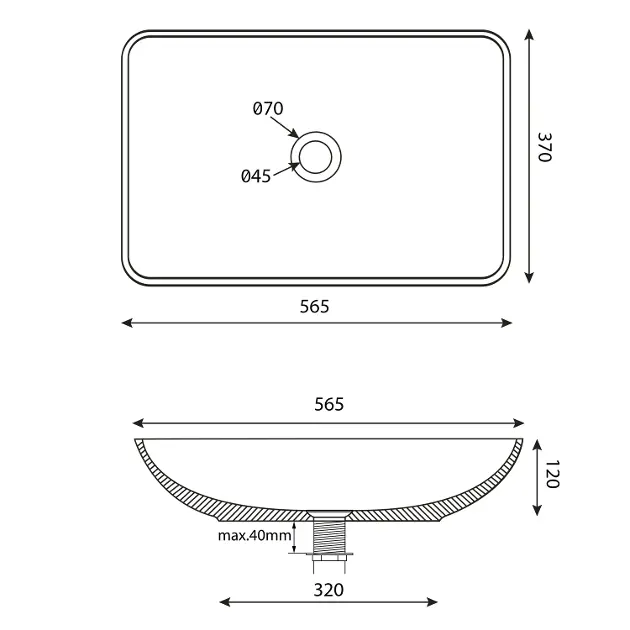 Sapho - Washbasins - Mosdó - AR464 – 2. kép