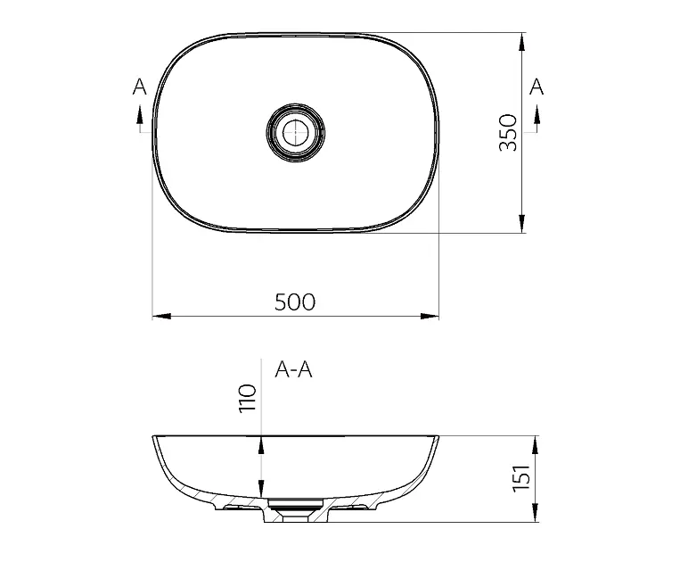 Sapho - Washbasins - Mosdó - ER500 – 2. kép