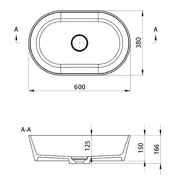 Sapho - Washbasins - Mosdó - GN600 – 2. kép