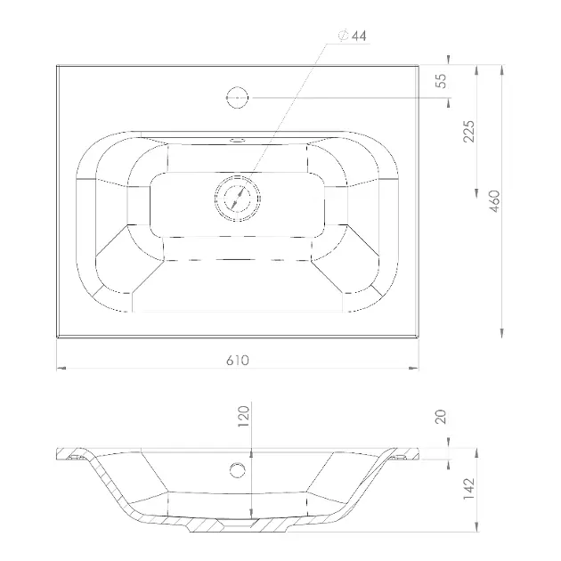 Sapho - Washbasins - Mosdó - SD061B – 2. kép