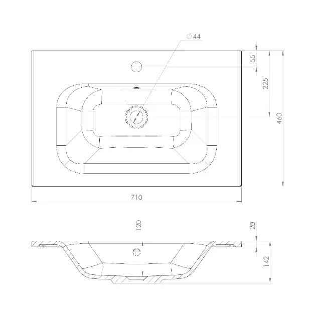 Sapho - Washbasins - Mosdó - SD071B – 2. kép
