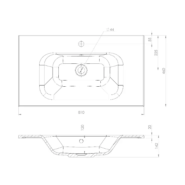 Sapho - Washbasins - Mosdó - SD081B – 2. kép