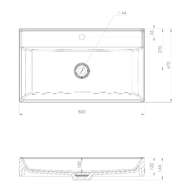 Sapho - Washbasins - Mosdó - TW080 – 2. kép