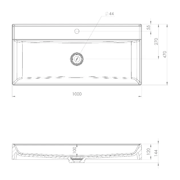 Sapho - Washbasins - Mosdó - TW100 – 2. kép