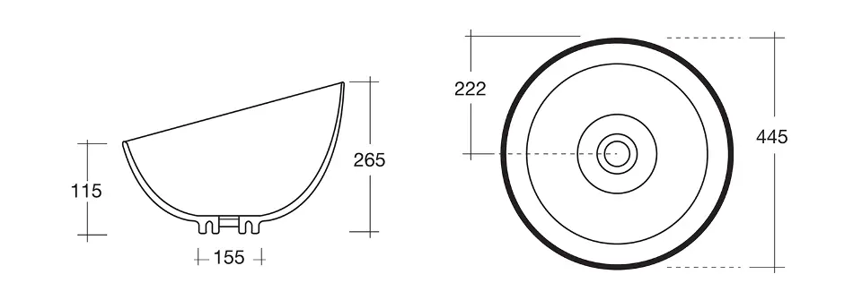 Sapho - Washbasins - Mosdó - WH031 – 2. kép