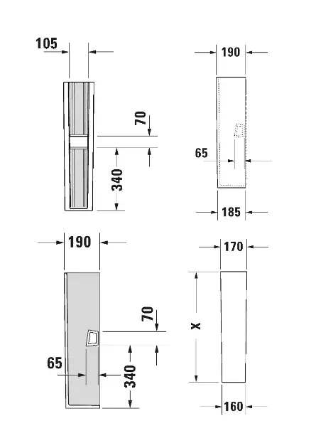 Duravit - D-Neo - Mosdóláb és szifontakaró - 0858420000 – 2. kép