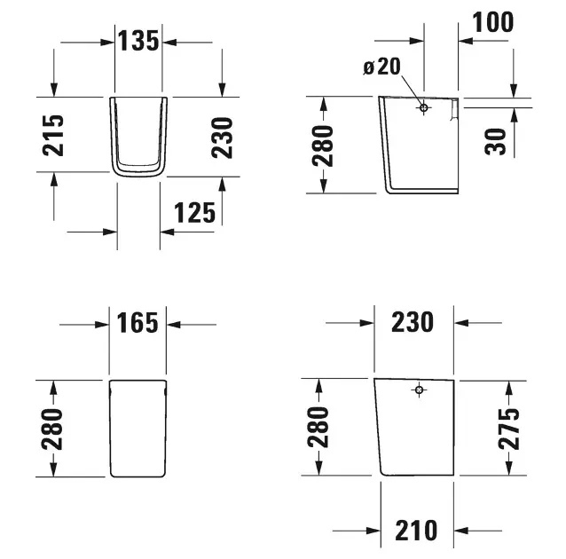 Duravit - ME by Starck - Mosdóláb és szifontakaró - 08584100001 – 2. kép