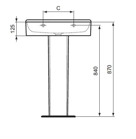 Ideal Standard - Conca Ceram - Mosdóláb és szifontakaró - T388101 – 2. kép