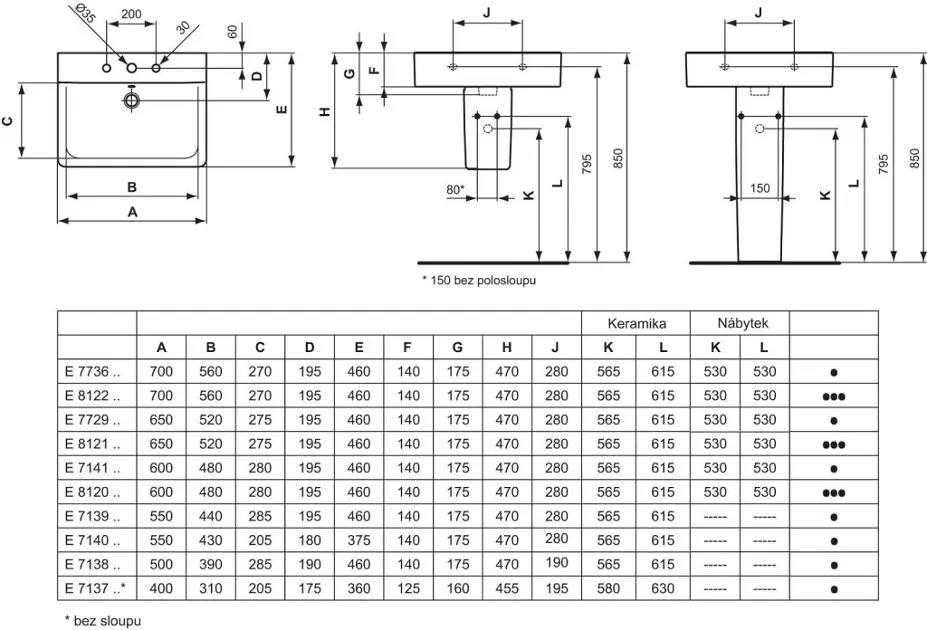 Ideal Standard - Connect - Mosdóláb és szifontakaró - E711201 – 2. kép