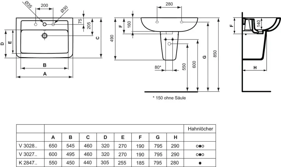 Ideal Standard - Eurovit - Mosdóláb és szifontakaró - V921101 – 2. kép