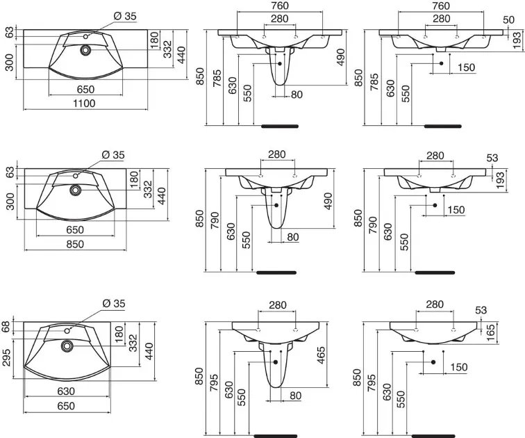 Ideal Standard - Eurovit - Mosdóláb és szifontakaró - W310101 – 2. kép