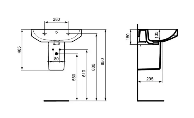 Ideal Standard - i.Life B - Mosdóláb és szifontakaró - T534601 – 2. kép