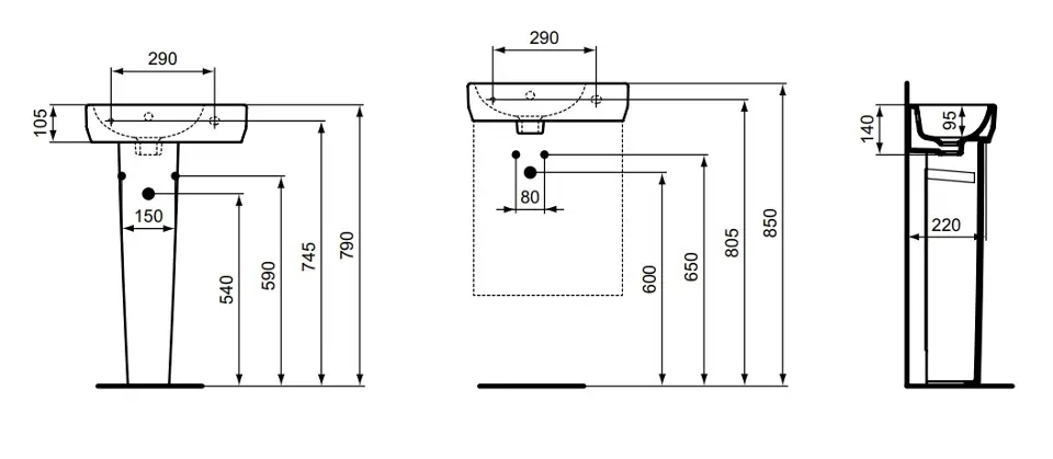 Ideal Standard - i.Life S - Mosdóláb és szifontakaró - E253901 – 2. kép