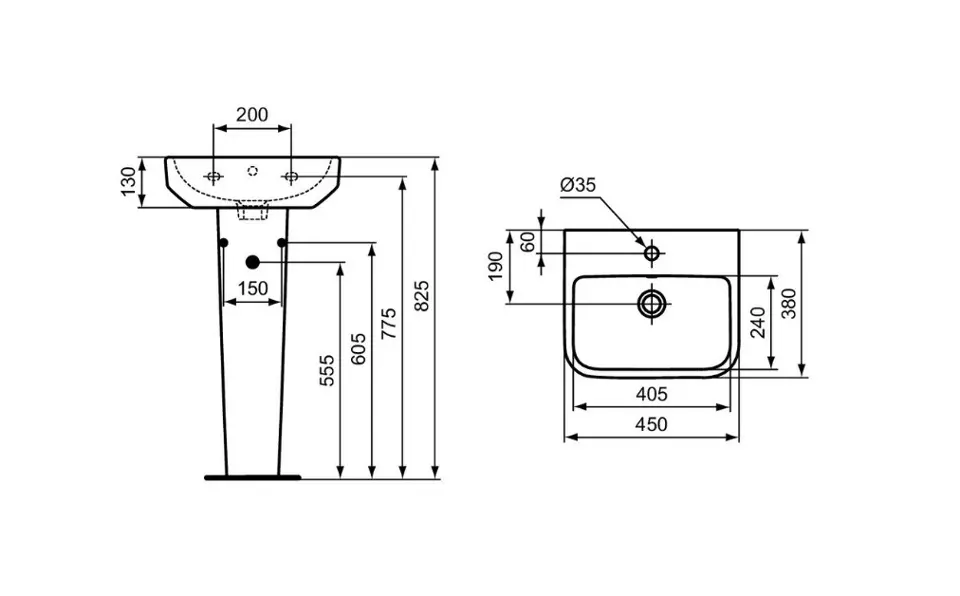 Ideal Standard - i.Life S - Mosdóláb és szifontakaró - T473901 – 2. kép