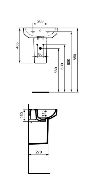 Ideal Standard - i.Life S - Mosdóláb és szifontakaró - T474001 – 2. kép