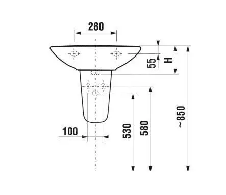 Jika - Universal - Mosdóláb és szifontakaró - H8193910000001 – 2. kép