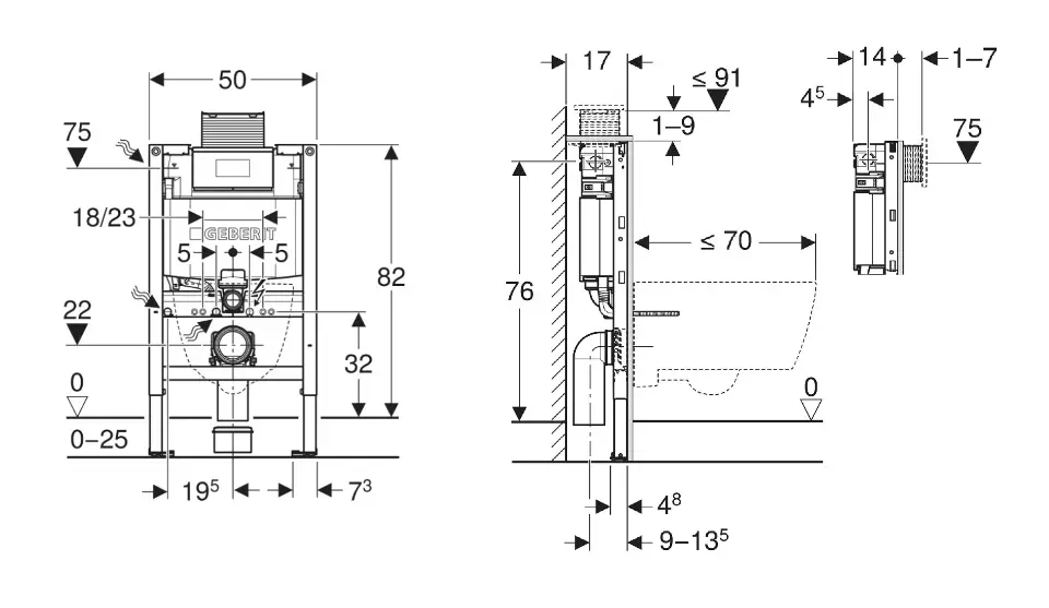 Geberit - Duofix - Rejtett tartályok - 111.003.00.2 – 2. kép