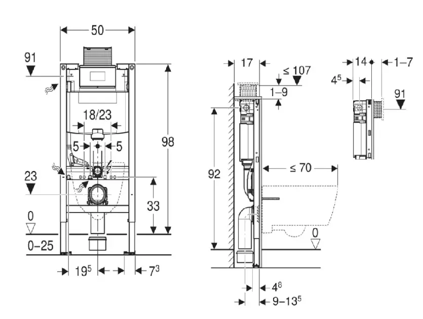 Geberit - Duofix - Rejtett tartályok - 111.030.00.2 – 2. kép