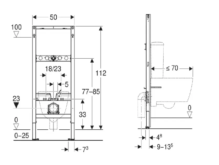 Geberit - Duofix - Rejtett tartályok - 111.203.00.2 – 2. kép