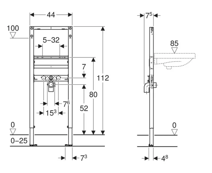 Geberit - Duofix - Rejtett tartályok - 111.266.00.2 – 2. kép