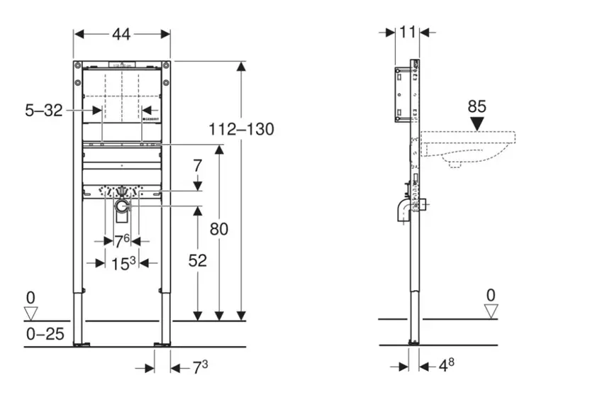 Geberit - Duofix - Rejtett tartályok - 111.274.00.2 – 2. kép