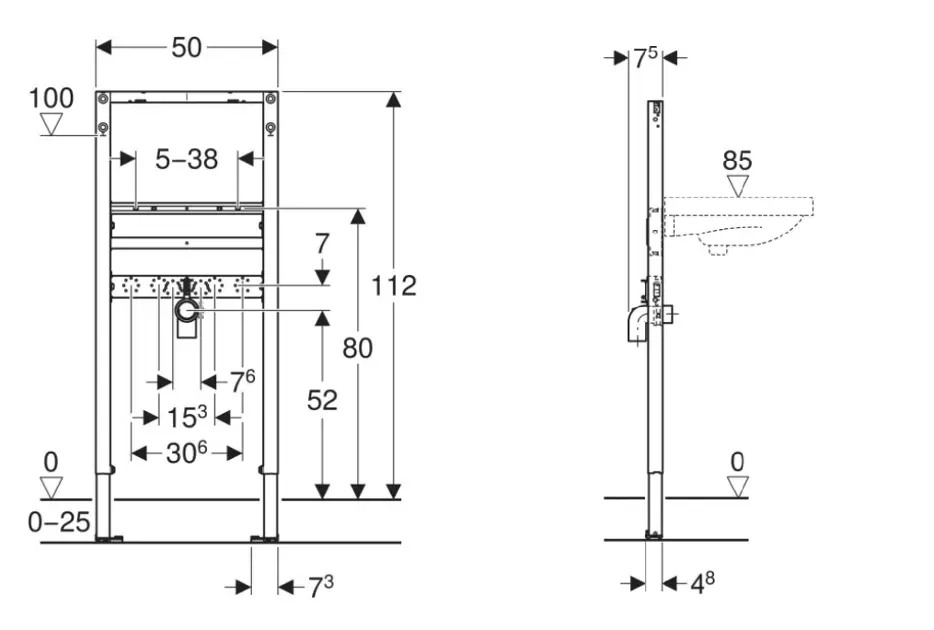 Geberit - Duofix - Rejtett tartályok - 111.430.00.2 – 2. kép